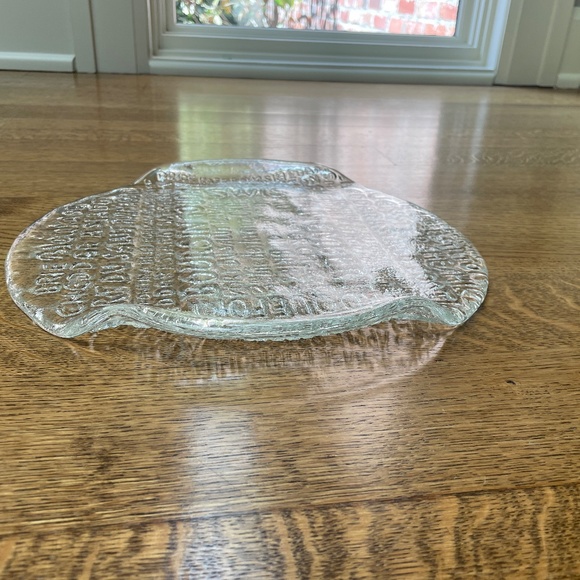 Vintage Embossed Cheese Tray With Cheese Names - Picture 2 of 2